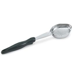 Vollrath 6422820 8 oz Oval Perforated Spoodle - Black Nylon Handle, Heavy-Duty, Stainless Steel, 8 Ounce