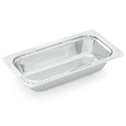 Vollrath 8231120 1 9/10 qt Miramar Decorative 1/3 Size Rectangular Pan - Stainless, Silver