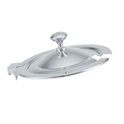 Vollrath 8231610 Miramar Hinged Cover for 7 qt Decorative Soup Inset - Chrome Knob, Stainless Steel