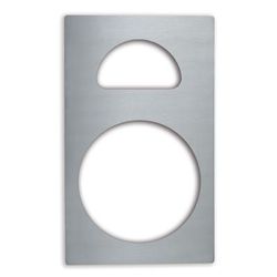 Vollrath 8241414 Miramar Template - 1 Casserole & 1/2 Oval Pan, 12x20", Stainless, Silver