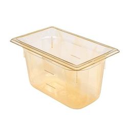 Vollrath 9046410 Super Pan 6"D Quarter Size High Temp Food Pan, Yellow