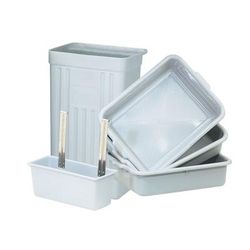 Vollrath 97286 Bus Box Kit - 1 Refuse Bin, 1 Silver Bin, 1 Bus Boxes, Gray