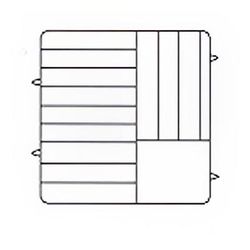 Vollrath PM1211-6 44 Dishwasher Rack - 12 Plate Capacity, 6 Extenders, Royal Blue