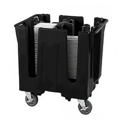 Vollrath SAC-2-06 Traex 32 3/4" Mobile Dish Caddy w/ (4) Columns - Plastic, Black