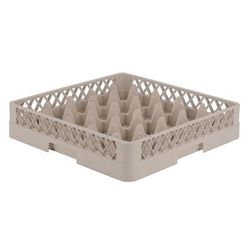 Vollrath TR6 Traex Glass Rack w/ (25) Compartments - Beige, 25 Square Compartments, 3 1/4" Max. Inside Height