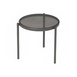 emu E100QS (22) 16" Round Disco Indoor/Outdoor Low Table - Steel, Antique Iron, 16" Diameter
