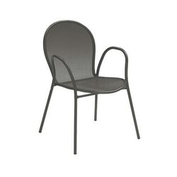 emu E116HDQS (41) Ronda Heavy Duty Indoor/Outdoor Stackable Armchair - Steel, Bronze, Powder Coated Steel, Antique Bronze
