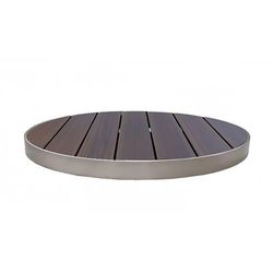 emu A1481 (06-402) 30" Round Sid Outdoor Table Top - Aluminum, Wenge, Brushed Aluminum, 30" Diameter