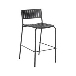 emu 148 40 1/2" Bridge Barstool w/ Slat Back & Seat - Steel, Black, Armless