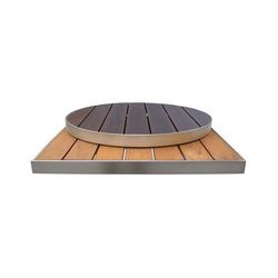 emu A1495 (06-402) Rectangular Sid Outdoor Table Top - 48" x 30", Aluminum, Wenge, Wood-Look Aluminum