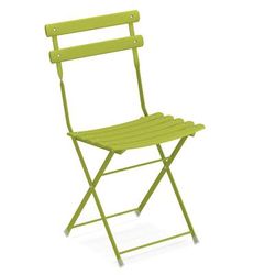 emu E314QS (60) Arc En Ciel Folding Side Chair - Steel Frame, Antique Green, Antique Iron, E-Coated Steel