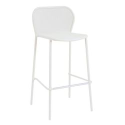 emu E523 (23) 40 1/2" Darwin Barstool w/ Mesh Back & Seat - Steel, Antique White, Indoor/Outdoor, Stackable