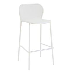 emu E523 (23) 40 1/2" Darwin Barstool w/ Mesh Back & Seat - Steel, Antique White, Indoor/Outdoor, Stackable