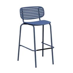 emu E649 (73) 40" Mom Barstool w/ Ladder Back & Seat - Steel, Cement, E-Coated Powder Finish, Gray