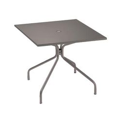 emu E824 (41) 36" Square Indoor/Outdoor Table w/ Umbrella Hole - Steel, Antique Bronze
