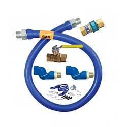 Dormont 16100KIT2S48 48" Gas Connector Kit w/ 1" Male/Male Couplings, Stainless Steel