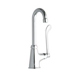 Elkay LK535GN04T6 Deck Mount Pantry Faucet w/ 4" Gooseneck Swing Spout & 6" Wrist Blade Handles, Chrome