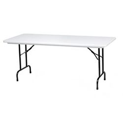 Royal Industries CORBTP3072 72" Rectangular Folding Banquet Table w/ Gray Granite Top, 29"H