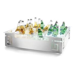 Rosseto SM213 Rectangular Cooling Tub - 25 3/5"L x 17 4/5"W x 6 1/2"H, Stainless Steel
