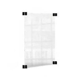 Rosseto TD014 Tabletop Safety Barrier w/ Cross Connectors - 18"W x 20"H, Polycarbonate, Semi-transparent