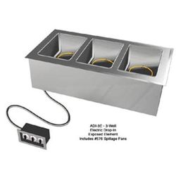 Duke ADI-2E 32 1/4" Drop In Hot Food Table w/ (2) Wells, 120v, Silver