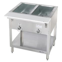 Duke E302SW 30 3/8" Hot Food Table w/ (2) Wells & Cutting Board, 208v/1ph, Silver