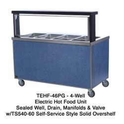 Duke TEHF-74SS 2081 74" Hot Food Table w/ 5 Wells & Undershelf, 208v/1ph, Silver