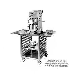 FWE OTR-17-MSWT 25 1/2" Mixer Table w/ All Stainless Steel Pan Slide Base, Mobile, 26 1/2"D