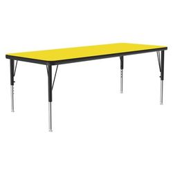 Correll A2436-REC-38-09-09 Activity Table w/ 1 1/4" High Pressure Top, 36"W x 24"D, Yellow