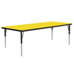 Correll A3060-REC-38-09-09 Activity Table w/ 1 1/4" High Pressure Top, 60"W x 30"D, Yellow