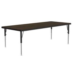 Correll A3072-REC-01-09-09 Activity Table w/ 1 1/4" High Pressure Top, 72"W x 30"D, Walnut, Brown