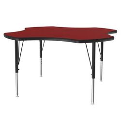 Correll A48-CLO-35-09-09 48" Square Activity Table w/ 1 1/4" High Pressure Top, Red