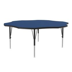 Correll A60-FLR-37-09-09 48" Flower Shape Table w/ 1 1/4" High Pressure Top, Blue