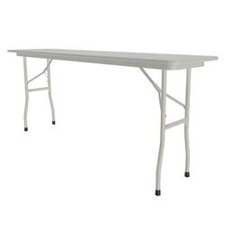 Correll CF1896M-15 96" Rectangular Folding Table w/ Gray Granite Melamine Top, 29"H