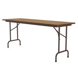 Correll CF2460M-06 60" Rectangular Folding Table w/ Medium Oak Melamine Top, 29"H, Brown