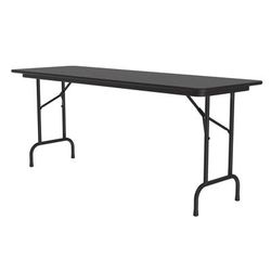 Correll CF3048M 07 48" Rectangular Folding Table w/ Black Granite Melamine Top, 29"H