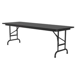 Correll CFA2472M-07 72" Rectangular Folding Table w/ Black Granite Melamine Top, 32"H