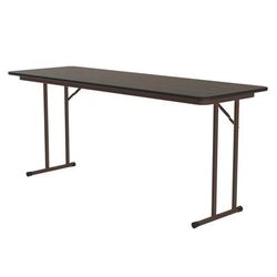 Correll ST2460PX-01 60" Rectangular Folding Seminar Table w/ Walnut Top, 29"H