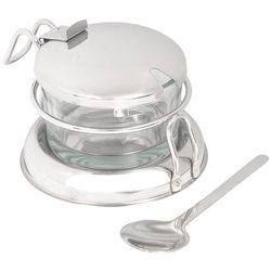 Tablecraft 357 Round 6 oz Condiment Server - Clear/Silver