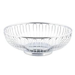 Tablecraft 4170 Round Chalet Basket, 8 1/8 x 2 3/4", Chrome Plated, Silver