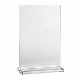 Tablecraft 85110 Tabletop Menu Card Holder - 8 1/2" x 11", Acrylic, Clear