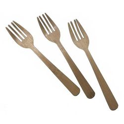 Tablecraft BAMDF475 4 3/4" Disposable Fork, Bamboo, Pack of 100, Brown