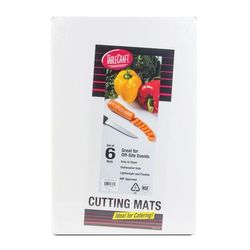 Tablecraft FCB1824W Polyethylene Flexible Cutting Mat, 18 x 24", NSF, White, 1.4 mil, Pack of 6