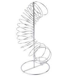 Tablecraft FSP1507 Vertical Spiral Fruit Basket - 3 5/8x19" Chrome