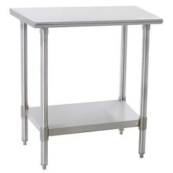 Eagle Group T3030B 30" 16 ga Work Table w/ Undershelf & 430 Series Stainless Steel Flat Top