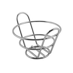 GET 4-22770 4 1/2" Round Wire Bucket Basket, Stainless Steel