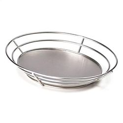 GET 4-84855 Oval Wire Basket - 12 1/2" x 9 1/4", Stainless Steel