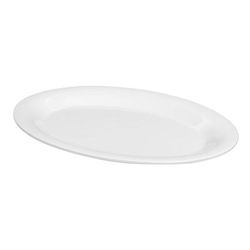 GET OP-950-DW 9 3/4" x 7 1/4" Oval Diamond White Platter - Melamine, White