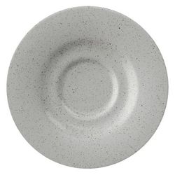 GET PP1944900324 6 1/2" Round Cosmos Moon Tea/Bouillon Saucer - Porcelain, Speckled Gray