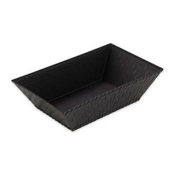 GET RB-893-BK Rectangular Serving Basket - 8" x 4 1/2" x 2", Polypropylene, Black